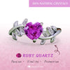 Evolvegem "Velvet Fernhold" Ruby Quartz Heart Ring