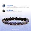 Evolvegem "Lunar Lithograph" Faceted Sodalite Obsidian Bracelet