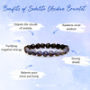 Evolvegem "Lunar Lithograph" Faceted Sodalite Obsidian Bracelet