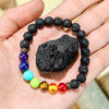 Evolvegem "Eclipse Lava" Chakra Lava Stone Bracelet