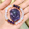 Evolvegem "Velvet Frost" Angel Aura Quartz Amethyst Bracelet