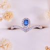 Evolvegem "Celestial Wave" Blue Topaz Courage Ring