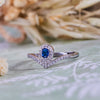 Evolvegem "Celestial Wave" Blue Topaz Courage Ring