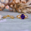 Evolvegem "Twilight Empress" Amethyst Protection 2Pcs Ring Set