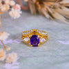 Evolvegem "Twilight Empress" Amethyst Protection 2Pcs Ring Set