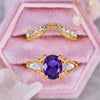 Evolvegem "Twilight Empress" Amethyst Protection 2Pcs Ring Set