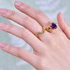 Evolvegem "Twilight Empress" Amethyst Protection 2Pcs Ring Set