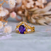 Evolvegem "Twilight Empress" Amethyst Protection 2Pcs Ring Set