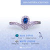 Evolvegem "Celestial Wave" Blue Topaz Courage Ring