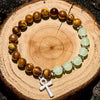 Evolvegem "Sanctuary Grove" Ankh Cross Energy Gemstone Bracelet
