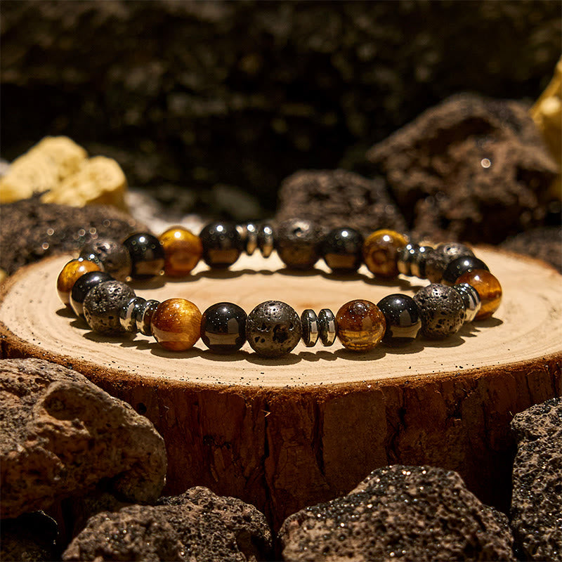 Evolvegem "Volcanic Aura" Calm & Resilience Gesmtone Bracelet