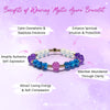 Evolvegem "Mystic Azure" Amethyst Clear Crystal Blue Beaded Bracelet