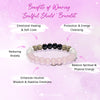 Evolvegem "Soulful Shield" Moonstone Obsidian Rose Quartz Beaded Bracelet