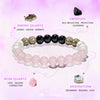 Evolvegem "Soulful Shield" Moonstone Obsidian Rose Quartz Beaded Bracelet