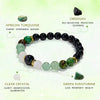 Evolvegem "Verdant Balance" Green Aventurine Obsidian Bracelet