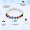 Evolvegem "Ivory Sprinkle" Natural Clear Crystal Gemstones Bracelet