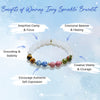 Evolvegem "Ivory Sprinkle" Natural Clear Crystal Gemstones Bracelet