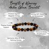 Evolvegem "Amber Gleam" Obsidian Tiger Eye Hematite Bracelet