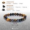 Evolvegem Obsidian Tiger Eye Power Link Bracelet