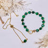 Evolvegem "Malachite Celestial" Protection & Clarity 2Pcs Malachite Bracelet Set