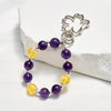 Evolvegem Wealth & Calm Citrine Amethyst Phone Charm Keychain