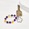 Evolvegem Wealth & Calm Citrine Amethyst Phone Charm Keychain