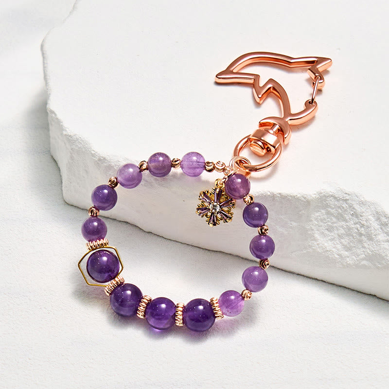 Evolvegem Stress Relief Amethyst Phone Charm & Keychain