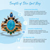 Evolvegem "Celestial Crown" Sapphire With Opal 3 - Piece Ring Set