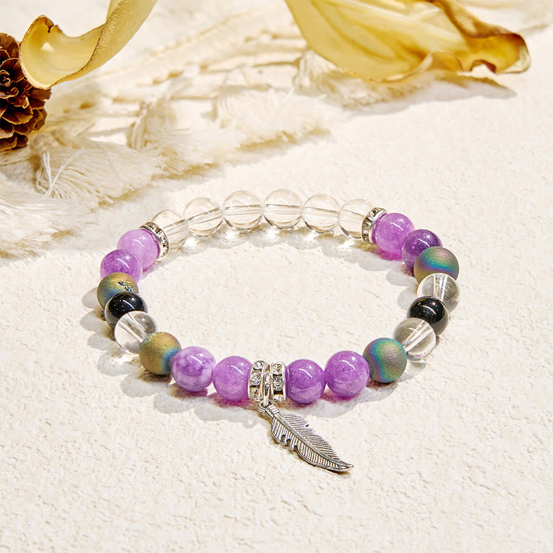 Evolvegem "Earth Song" Feather Charm Cleansing Bracelet