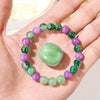 Evolvegem "Minty Grape" Moss Agate Lucky Bracelet
