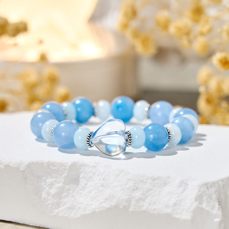 Evolvegem "Azure Breeze" Aquamarine Stress Relief Bracelet