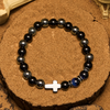 FREE Today: "Crux Codex" Serise Obsidian Cross Gemstone Bracelet