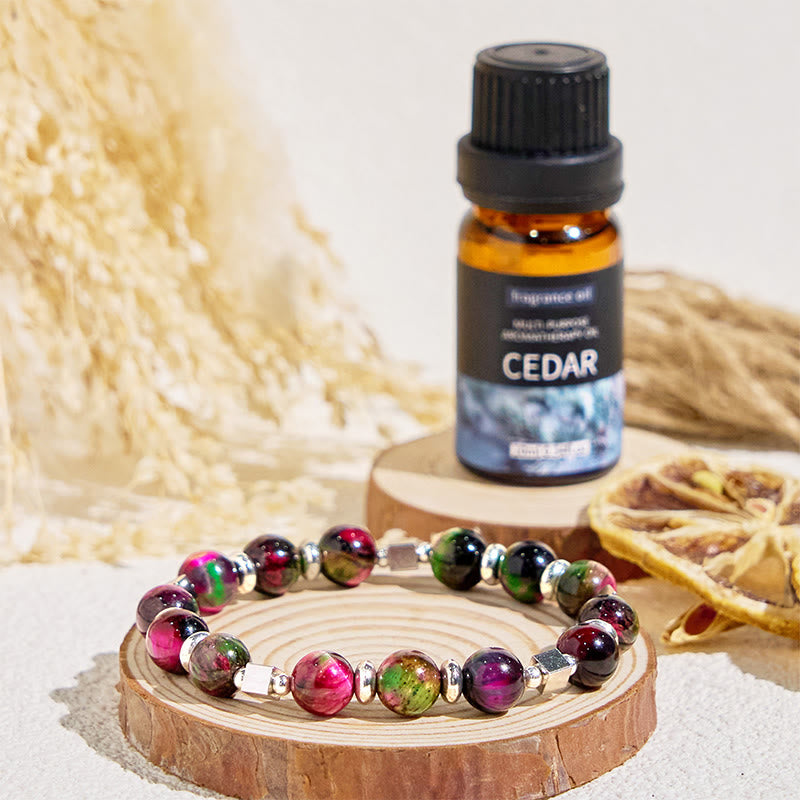 Evolvegem "Celestial Pulse" Galaxy Tiger's Eye Anxiety Relief Bracelet